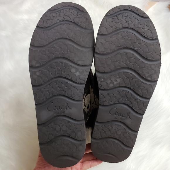 Coach Kally Signature Canvas/Suede Logo Boots - Picture 6 of 8